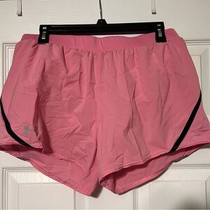 Under Armour Pink Athletic Shorts with Black Trim